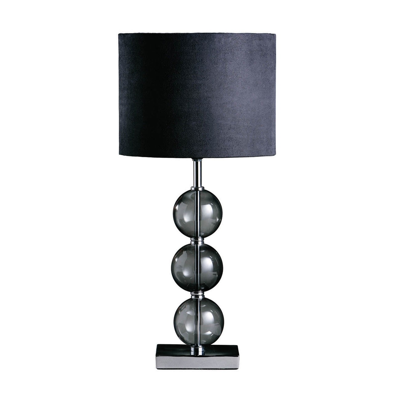 Halo - Table Lamp with Grey Glass and Black Shade