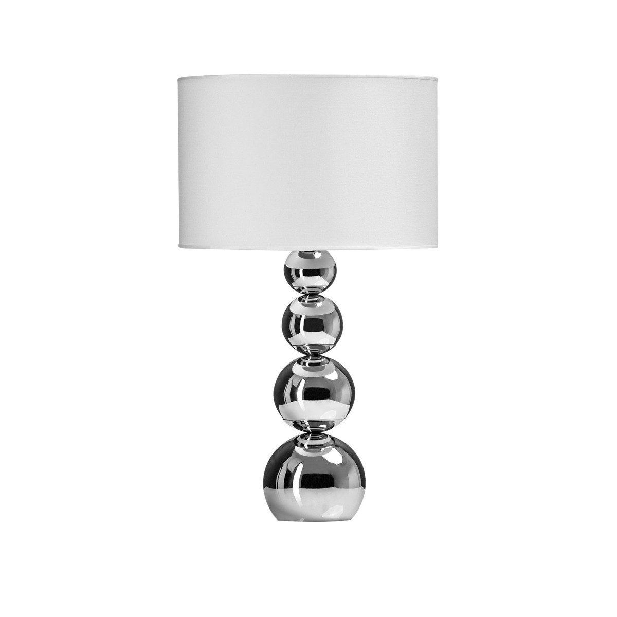 Rise - Chrome Table Lamp with White Shade