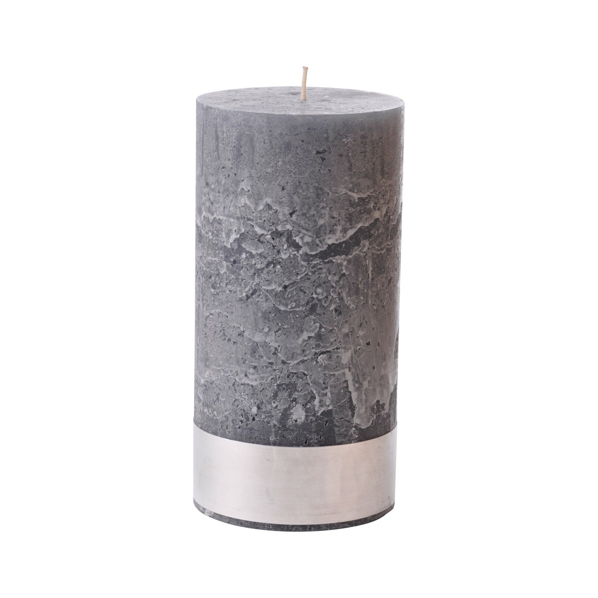 Grey Pillar Candle