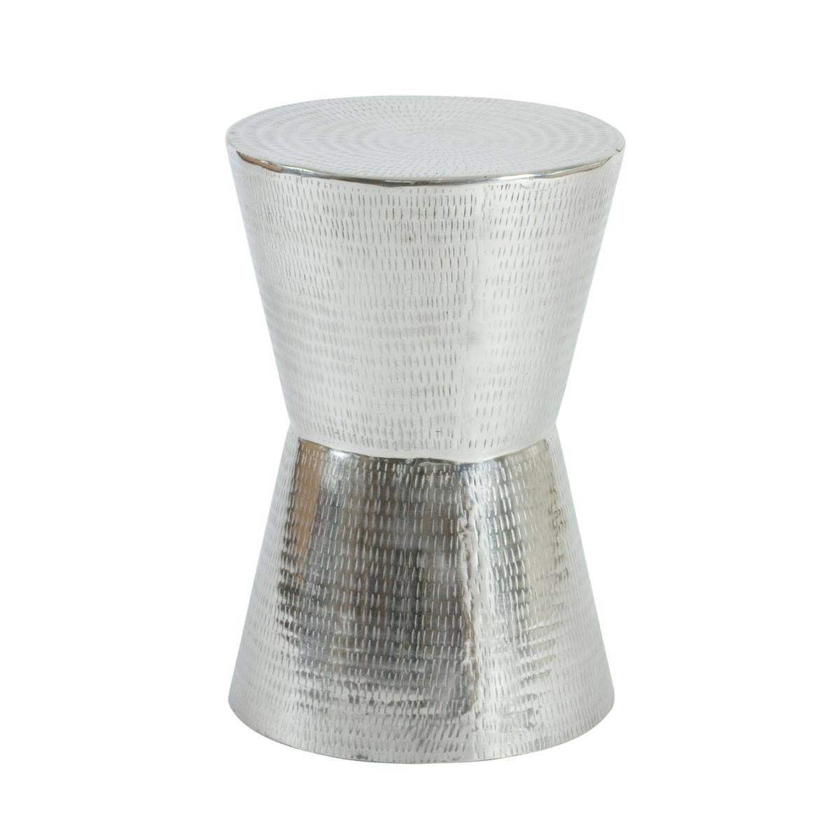 Congo Aluminium Hammered Introvert Side Table Or