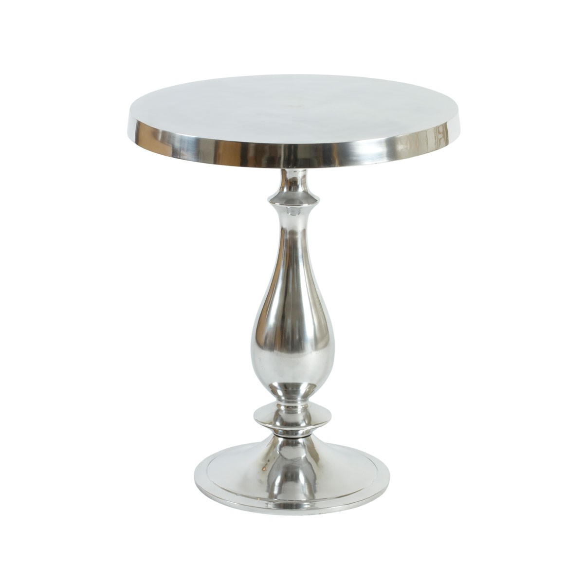 Silver Finish Aluminium Side Table Or Occasional Table For Bedroom