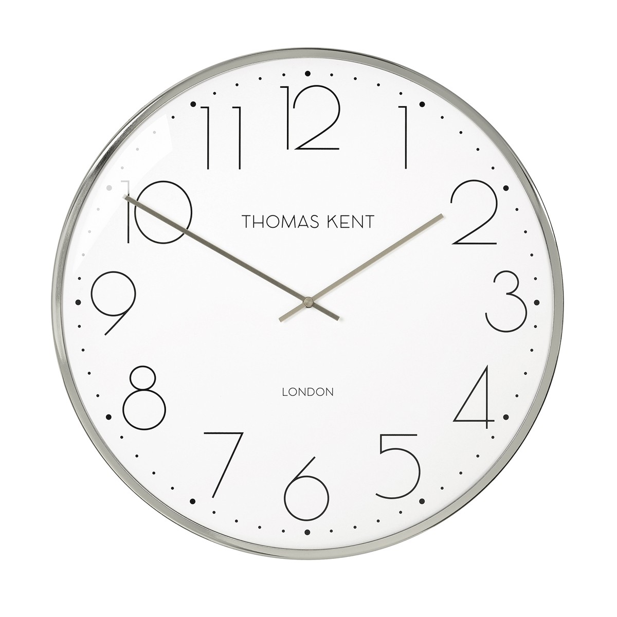 Silver Round Wall Clock