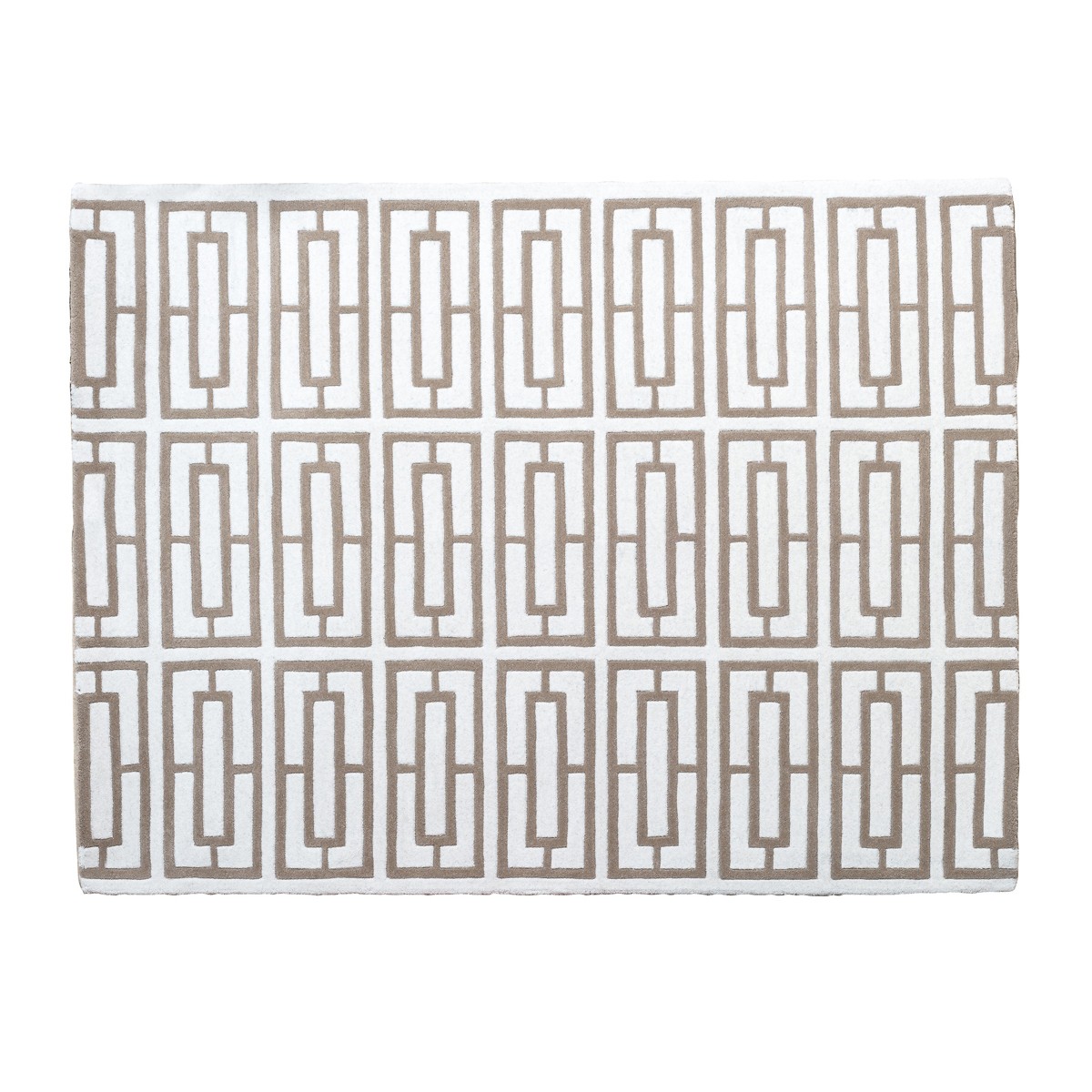 Maze -Trellis Rug in Ivory & Taupe