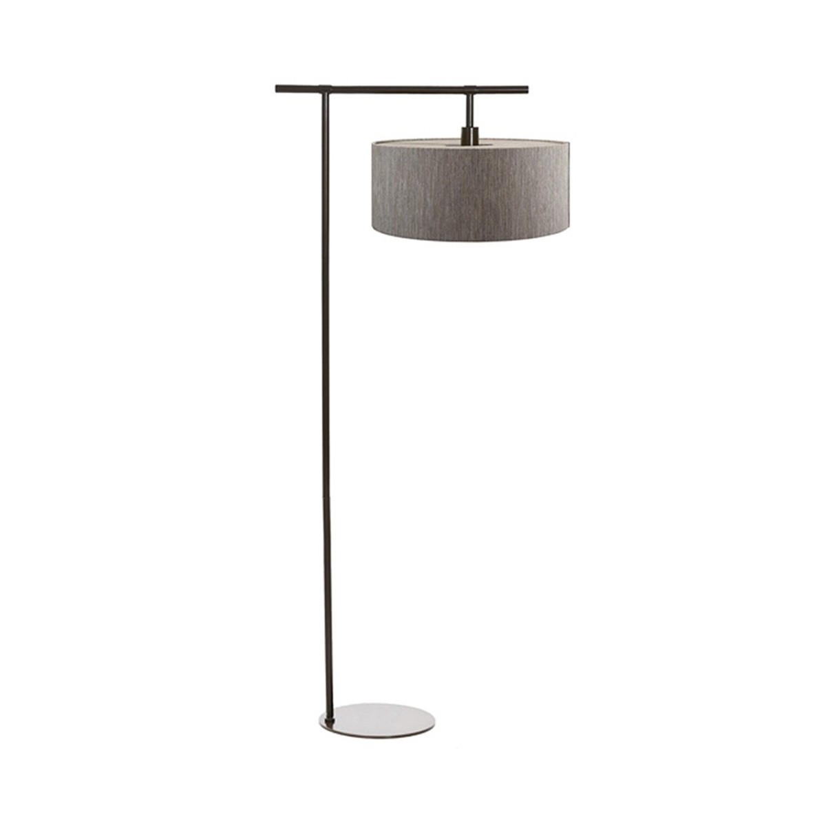 Street - Cylinder Floor Lamp with Shade - Grey