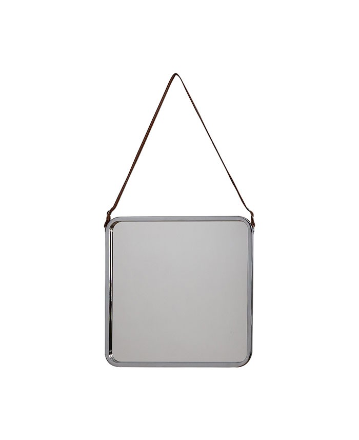 Freda Industrial Square Wall Hanging Mirror Large