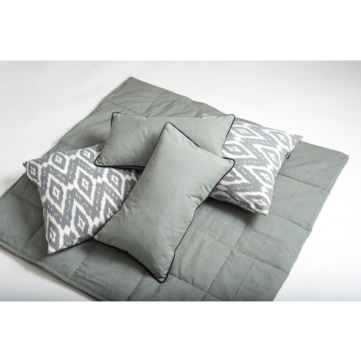 Mist Cushion Set for Bedroom - Grey