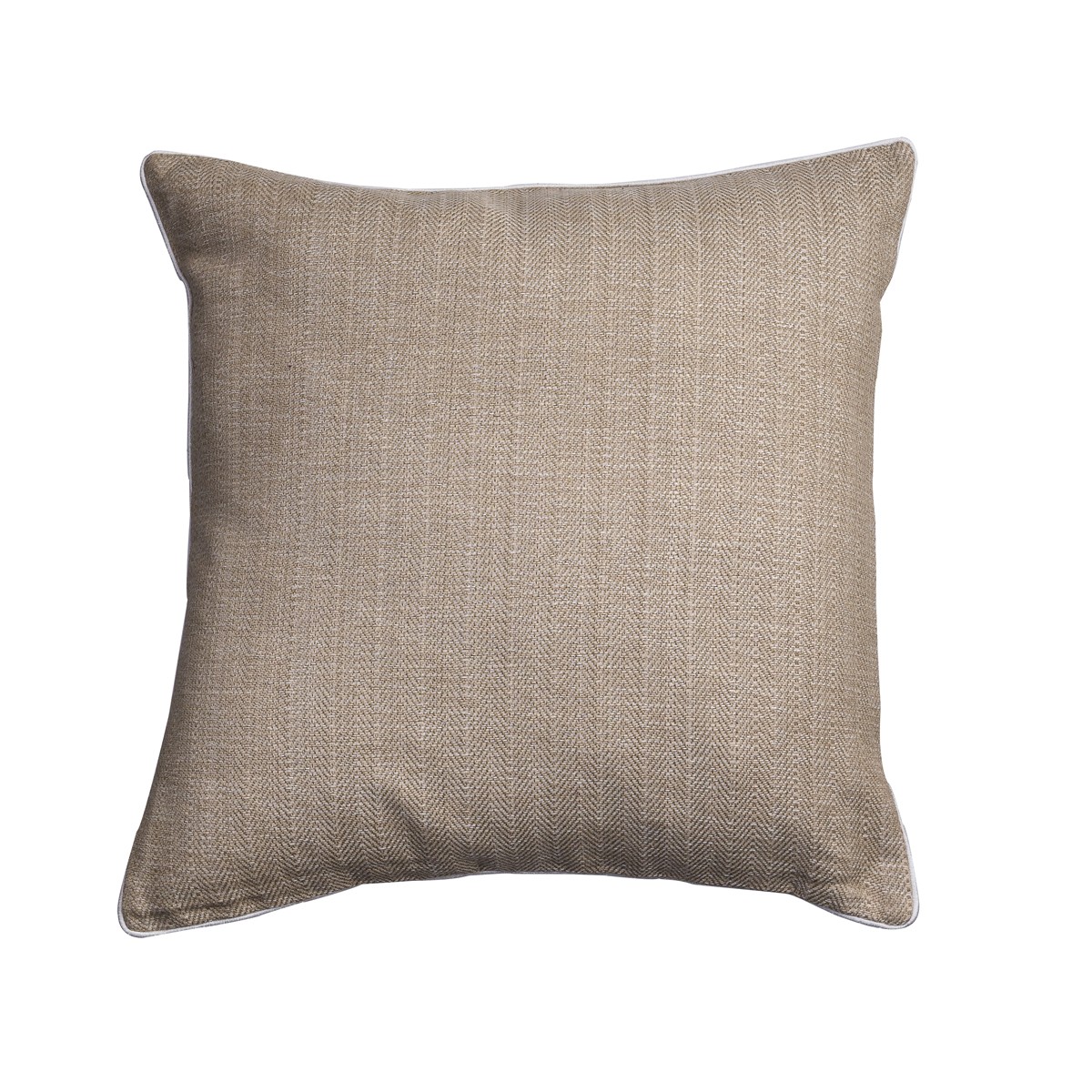 Single Sand Cushion Cover With White Piping