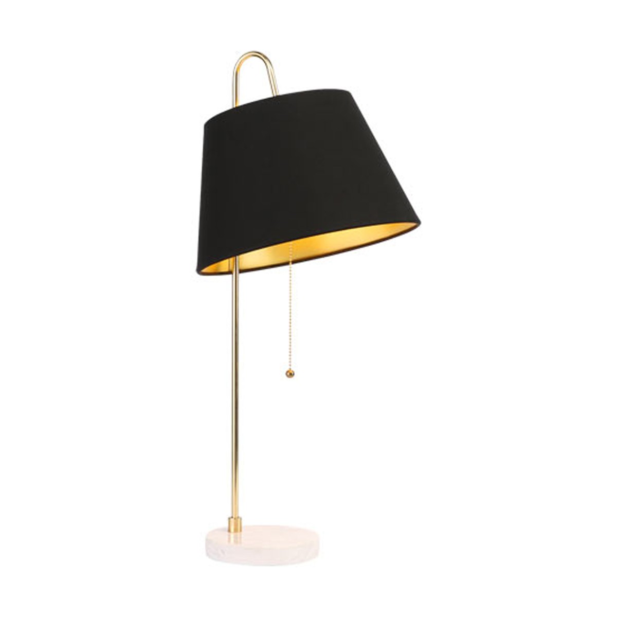 Luxor Gold Table Lamp With Black Shade