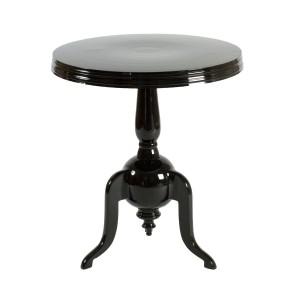 Black Baroque Aluminium Polished Side Table