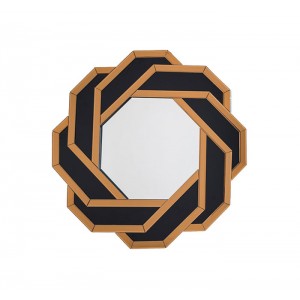Christine Black and Gold Octagonal Accent Wall Mirror