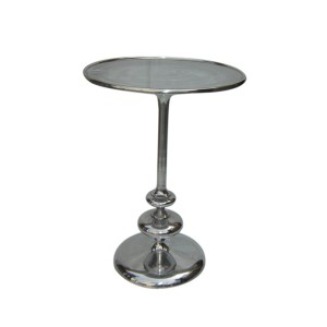 Silver Polished Goblet Aluminium Side Table