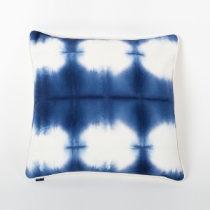Ombre Eternity - Blue & Ivory Tie & Dye Cotton Cushion Cover