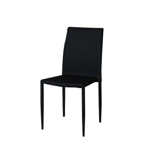 Ryan - Jazz Black Contemporary Faux Leather Dining Chair