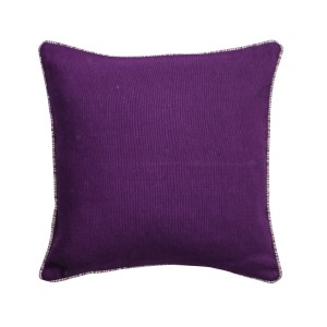 Chateau - Purple Square Cushion Cover with Piping - Single 