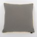 Square Grey Cotton Cushion Cover with Citrene Thread Embroidery Back