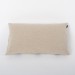 Wheat Cotton Rectangle Cushion Cover with Suede & Leather Cut Work Back