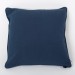 Ink Blue Cotton Cushion Cover with Thread Embroidery Back