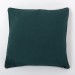 Rhombus Moss Green Cotton Cushion Cover with Thread Embroidery Back