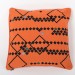 Rhombus Nova Orange Cotton Cushion Cover with Thread Embroidery Front