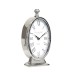 Oval Silver Ticker Table Clock