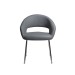 Ethen Grey Dining Chair with Chrome Legs