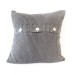 Charcoal Moss Stitch Cushion Cover Front