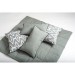 Single grey padded panel throw with box stitch detail