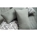 Single grey cushion cover with black piping